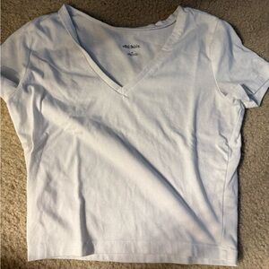 Wild Fable White V-Neck Crop Top